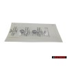 Γνήσιο VW V5 Οπίσθιο Σήμα Έμβλημα Χρωμέ - 1J0853675D 739