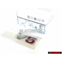 Γνήσιο VW V5 Οπίσθιο Σήμα Έμβλημα Χρωμέ Κόκκινο - 1J0853675ABGQF