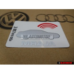 Γνήσιο AUDI Πινακίδα 'Αλάρμ - 4D0010138E