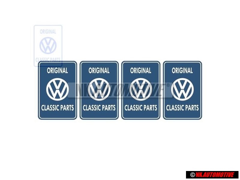 VW Classic Parts Αυτοκόλλητα 4 Τεμάχια ΣΕΤ VW Classic Parts - ZCP904313