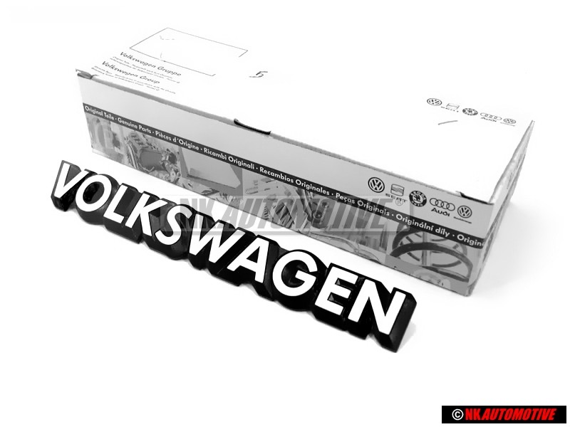 Γνήσιο VW VOLKSWAGEN Οπίσθιο Σήμα Έμβλημα Μάυρο Άσπρο - 321853685C QK6