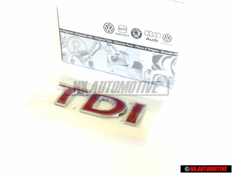 Γνήσιο VW TDI Οπίσθιο Σήμα Έμβλημα Κόκκινο - 1J0853675ACGQF
