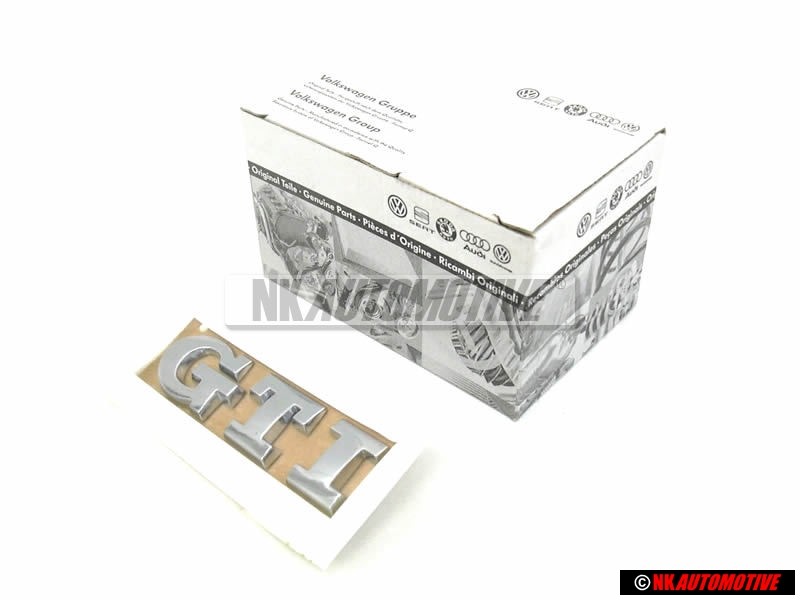 Γνήσιο VW GTI Οπίσθιο Σήμα Έμβλημα Χρωμέ - 6R0853675E 739