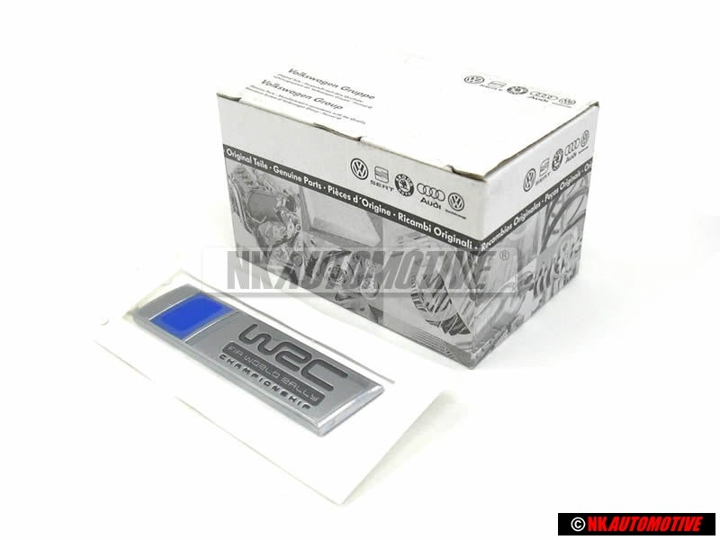 Γνήσιο VW FIA WRC Οπίσθιο Σήμα Έμβλημα Χρωμέ Μπλέ - 6R0853675R FM8
