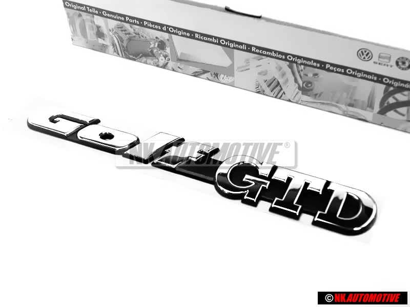 Γνήσιο VW GOLF GTD Οπίσθιο Σήμα Έμβλημα Χρωμέ - 1H6853687AEZ10