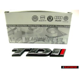 Γνήσιο VW TDI Οπίσθιο Σήμα Έμβλημα Μάσκας Χρωμέ Κόκκινο - 1H0853675E EQW