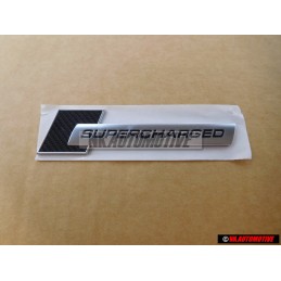 Γνήσιο Audi SUPERCHARGED Πλαϊνό Σήμα Έμβλημα Μάυρο Χρωμέ - 4F0853601