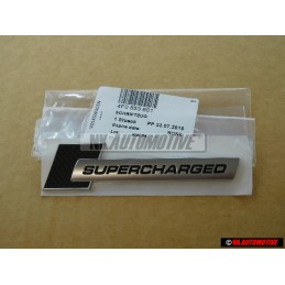 Γνήσιο Audi SUPERCHARGED Πλαϊνό Σήμα Έμβλημα Μάυρο Χρωμέ - 4F0853601