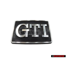 Γνήσιο VW GTI Πλαϊνό Σήμα Έμβλημα Ασημί Αλουμινίου Βουρτσαριστό - 191853688J GX2