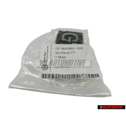 Γνήσιο VW GTI Πλαϊνό Σήμα Έμβλημα Ασημί Αλουμινίου Βουρτσαριστό - 191853688J GX2