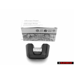 Γνήσιο VW GTS Πλακέτα Σήμα Έμβλημα Τιμονιού Μάυρο Aλουμίνιο - 1K8419685E AZV