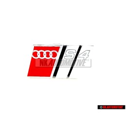 Γνήσιο Audi S4 Εμπρόσθιο Σήμα Έμβλημα Μάσκας Χρωμέ Κόκκινο - 8D0853736C 2ZZ