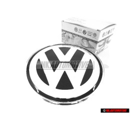 Γνήσιο VW Εμπρόσθιο Σήμα Έμβλημα Μάσκας Μάυρο Χρωμέ - 1C0853617A WV9