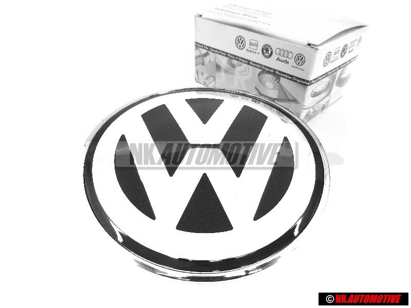Γνήσιο VW Εμπρόσθιο Σήμα Έμβλημα Μάσκας Μάυρο Χρωμέ - 1C0853617A WV9