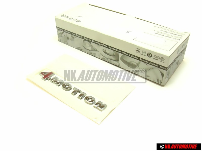 Γνήσιο VW 4MOTION Οπίσθιο Σήμα Έμβλημα Χρωμέ Κόκκινο - 1K0853675Q GQF