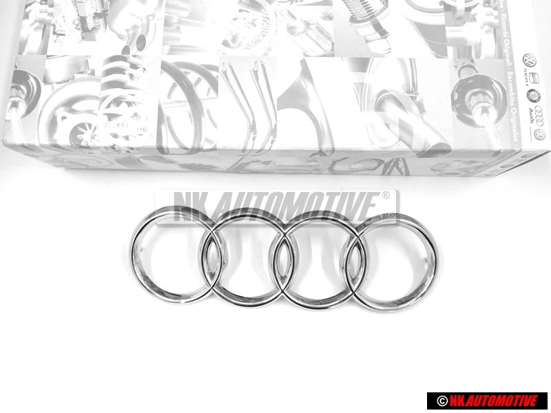 Γνήσιο Audi Δαχτυλίδια Εμπρόσθιο Σήμα Έμβλημα Μάσκας Χρωμέ - 443853605