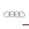 Γνήσιο Audi Δαχτυλίδια Εμπρόσθιο Σήμα Έμβλημα Μάσκας Χρωμέ - 443853605