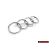 Γνήσιο Audi Δαχτυλίδια Εμπρόσθιο Σήμα Έμβλημα Μάσκας Χρωμέ - 443853605