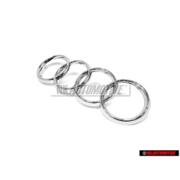 Γνήσιο Audi Δαχτυλίδια Εμπρόσθιο Σήμα Έμβλημα Μάσκας Χρωμέ - 443853605