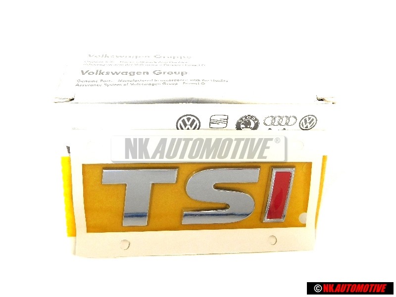 Γνήσιο VW TSI Οπίσθιο Σήμα Έμβλημα Χρωμέ Κόκκινο - 5G0853675A JZQ