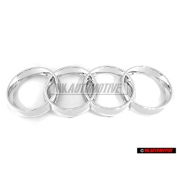 Γνήσιο Audi Δαχτυλίδια Εμπρόσθιο Σήμα Έμβλημα Μάσκας Χρωμέ - 8Z0853605 2ZZ