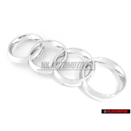 Γνήσιο Audi Δαχτυλίδια Εμπρόσθιο Σήμα Έμβλημα Μάσκας Χρωμέ - 8Z0853605 2ZZ