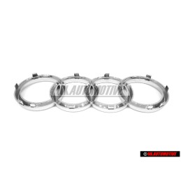 Γνήσιο Audi Δαχτυλίδια Εμπρόσθιο Σήμα Έμβλημα Μάσκας Χρωμέ - 8Z0853605 2ZZ