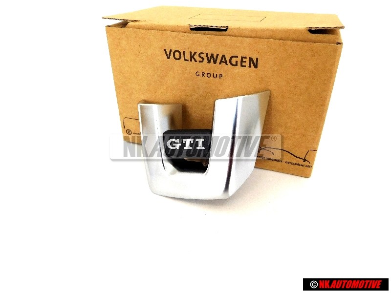 Γνήσιο VW GTI Πλακέτα Σήμα Έμβλημα Τιμονιού Aλουμίνιο - 5K0419685P UTF