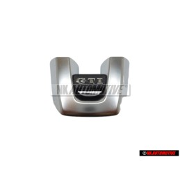 Γνήσιο VW GTI Πλακέτα Σήμα Έμβλημα Τιμονιού Aλουμίνιο - 5K0419685P UTF
