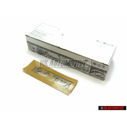Γνήσιο VW 2.0 TDI Οπίσθιο Σήμα Έμβλημα Χρωμέ Κόκκινο - 3C0853675F GQF