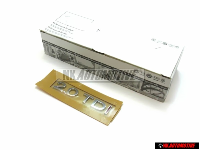 Γνήσιο VW 2.0 TDI Οπίσθιο Σήμα Έμβλημα Χρωμέ Κόκκινο - 3C0853675F GQF