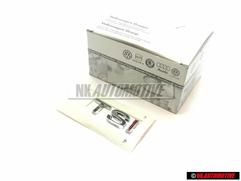 Γνήσιο VW TSI Οπίσθιο Σήμα Έμβλημα Χρωμέ Κόκκινο - 1K5853675H GQF