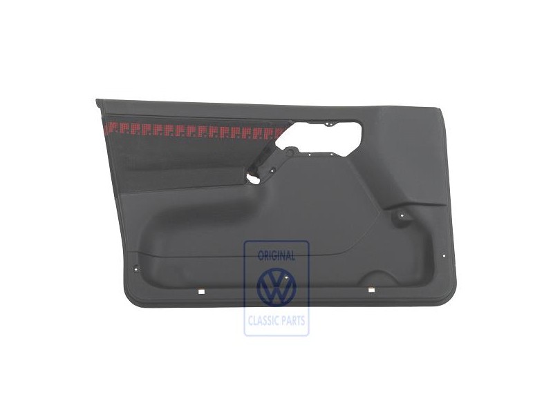 Γνήσιο VW Επένδυση Πόρτας (Ύφασμα) Μαύρο / Κόκκινο - 1H4867011BKENB
