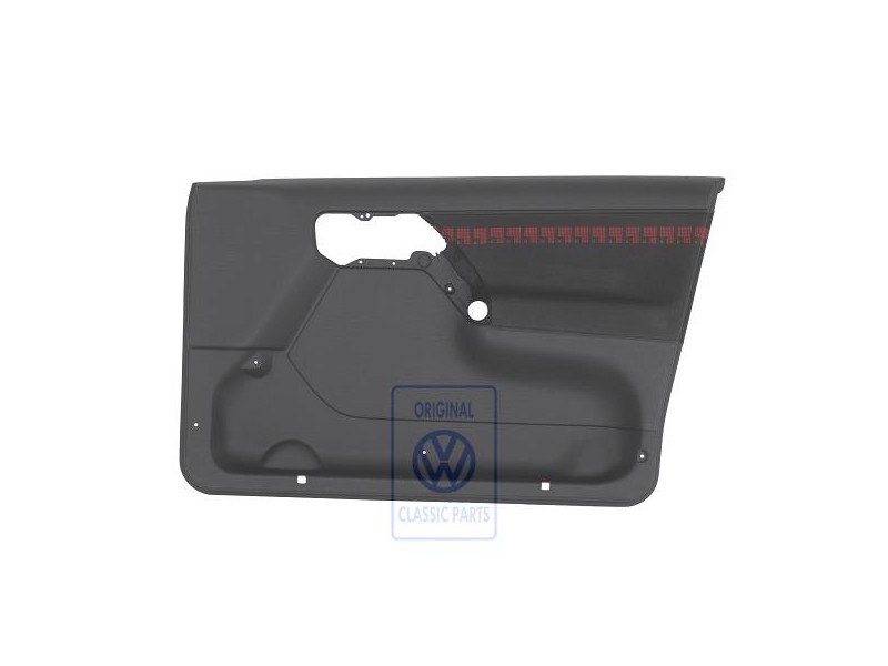 Γνήσιο VW Επένδυση Πόρτας (Ύφασμα) Μαύρο / Κόκκινο - 1H4867012BHDYE