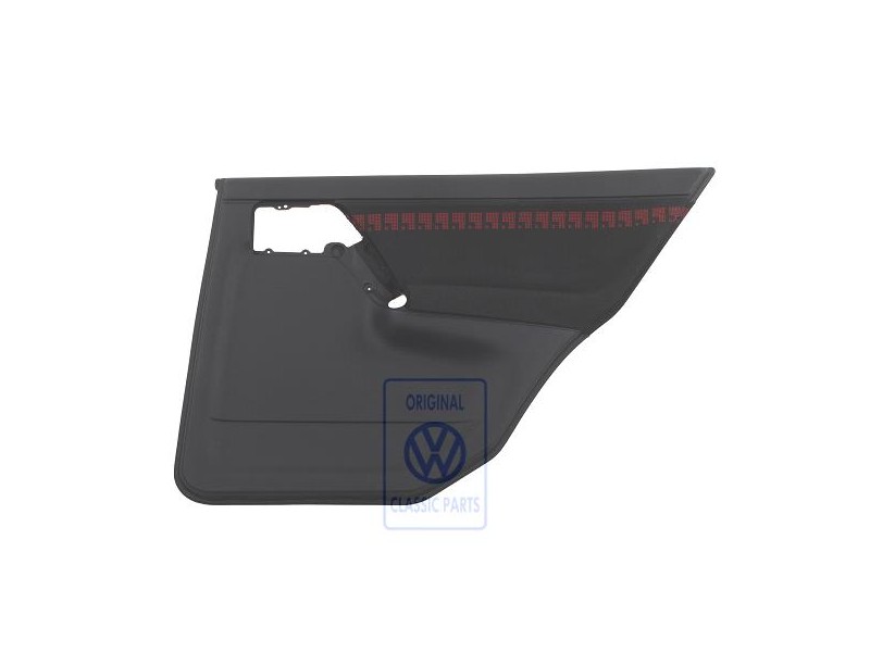 Γνήσιο VW Επένδυση Πόρτας (Ύφασμα) Μαύρο / Κόκκινο - 1H4867212BDECZ