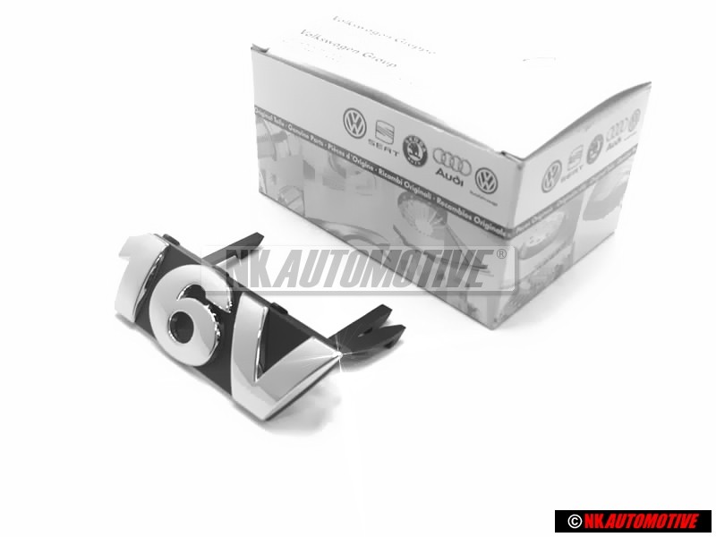 Γνήσιο VW 16V Εμπρόσθιο Σήμα Έμβλημα Μάσκας Χρωμέ - 6X0853679 FDY