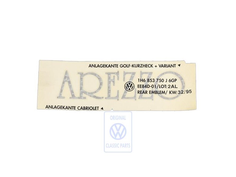 Γνήσιο VW Επιγραφή Μεμβράνης Πράσινο/Μπλε/Κόκκινο - 1H6853750J 6GP
