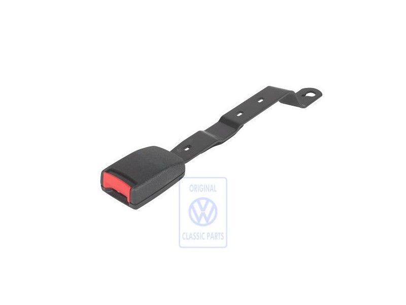 Γνήσιο VW Ασφάλεια Ζώνης Σατινέ Μαύρο/Κόκκινο Φωτιάς - 1H0857755 FCN