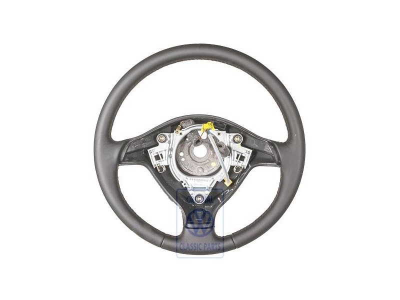 Γνήσιο VW Σπορ Τιμόνι Δέρμα Μαύρο / Κόκκινο - 1J0419091AELMD