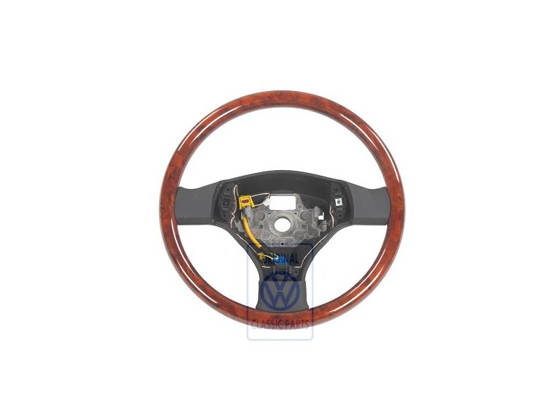 Γνήσιο VW Τιμόνι Sport (Ξύλινη Στεφάνη) Wurzelnuss - 1J0419091BP2WE