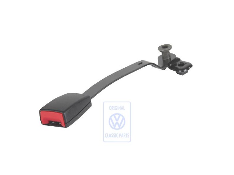 Γνήσιο VW Ασφάλεια Ζώνης Σατινέ Μαύρο/Κόκκινο Φωτιάς - 1J3858472T FCN