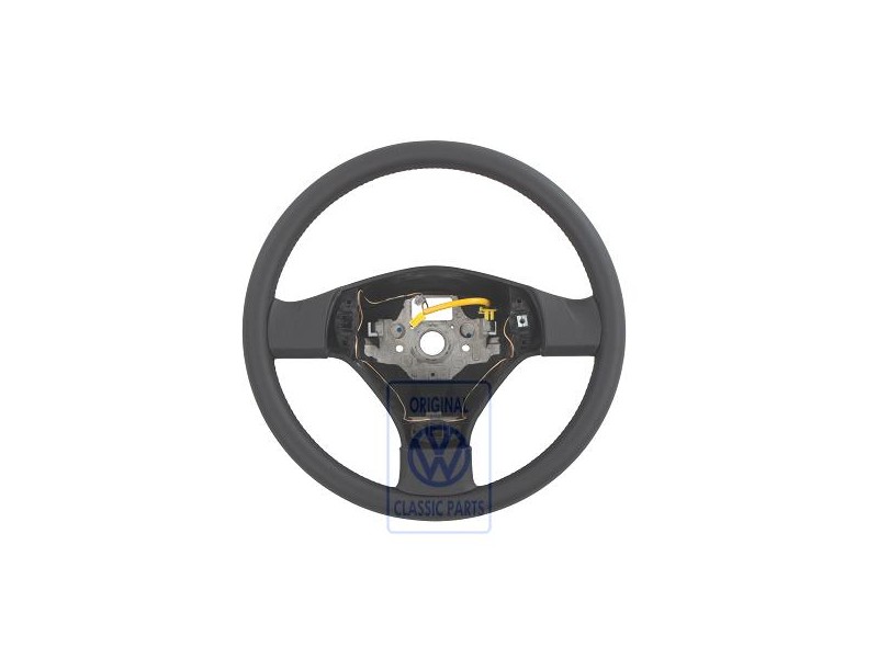 Γνήσιο VW Σπορ Τιμόνι (Δέρμα) Μαύρο - 3B7419091B E74