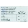 Γνήσιο VW Πινακίδα Για Πίεση Ελαστικών - 1J0010292S
