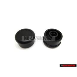 2x Γνήσιο VW Κουμπί Σατινέ Μαύρο - 191857520A 01C