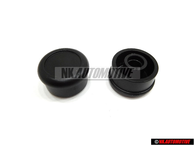 2x Γνήσιο VW Κουμπί Σατινέ Μαύρο - 191857520A 01C
