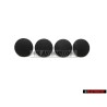 4x Γνήσιο VW Κλιπ Σατινέ Μαύρο - 321867838 01C