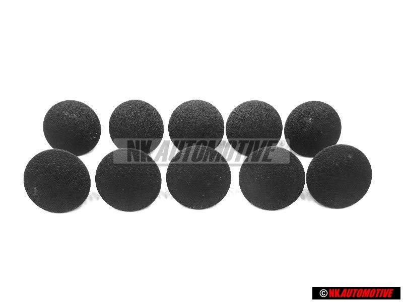 10x Γνήσιο VW Κλιπ Σατινέ Μαύρο - 321867838 01C