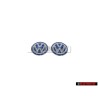 2x Γνήσιο VW Σήμα Ασημί Brillant/Μπλε/Λευκό - 3B0837891 09Z