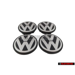 4x Γνήσιο VW Διακοσμητικό Καπάκι Τροχού Μαύρο/Ανθρακί Μεταλλικό - 7L6601149B RVC