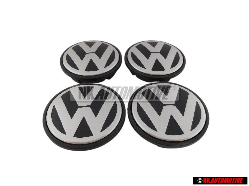 4x Γνήσιο VW Διακοσμητικό Καπάκι Τροχού Μαύρο/Ανθρακί Μεταλλικό - 7L6601149B RVC